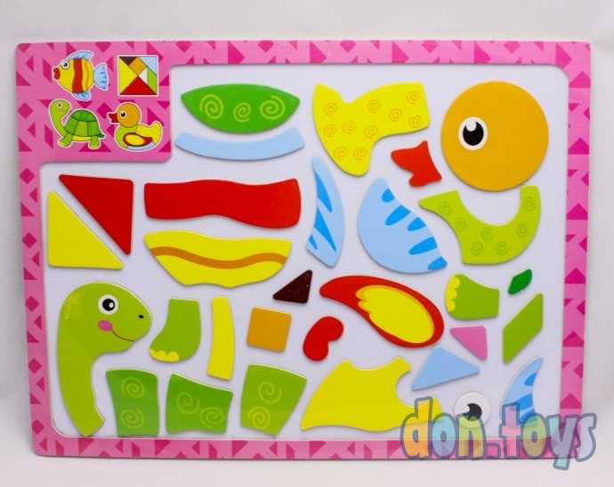 Деревянные магнитные пазлы "Животные", арт. 401, фото 1