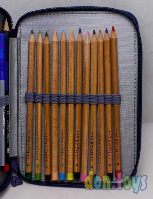 Пенал на молнии с наполнением клетка, фото 5