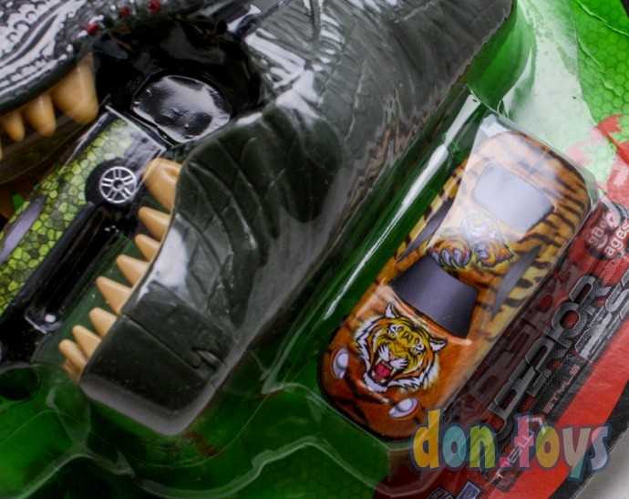 Машинки "Пасть динозавра" катапульта с запуском, 2 металлич. машинки, арт. XL5402-1, фото 6