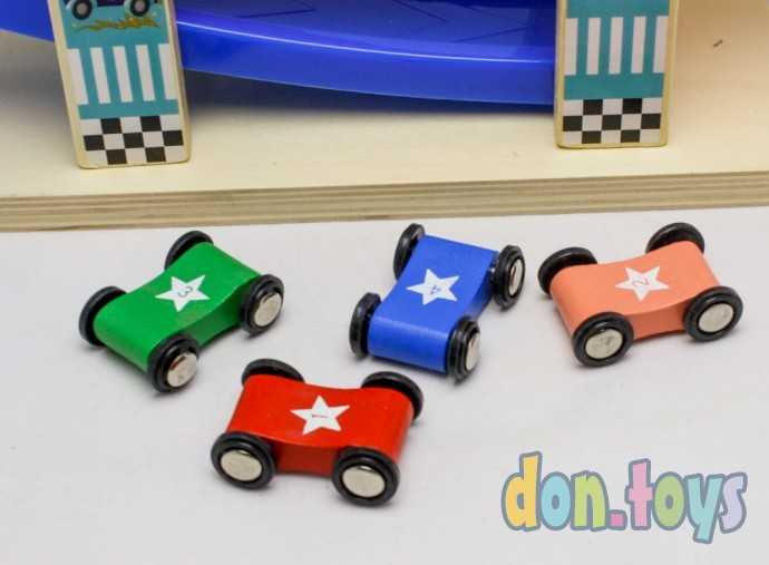 Автотрек, Горка с машинами 4 уровня, Four-track scooter, фото 4