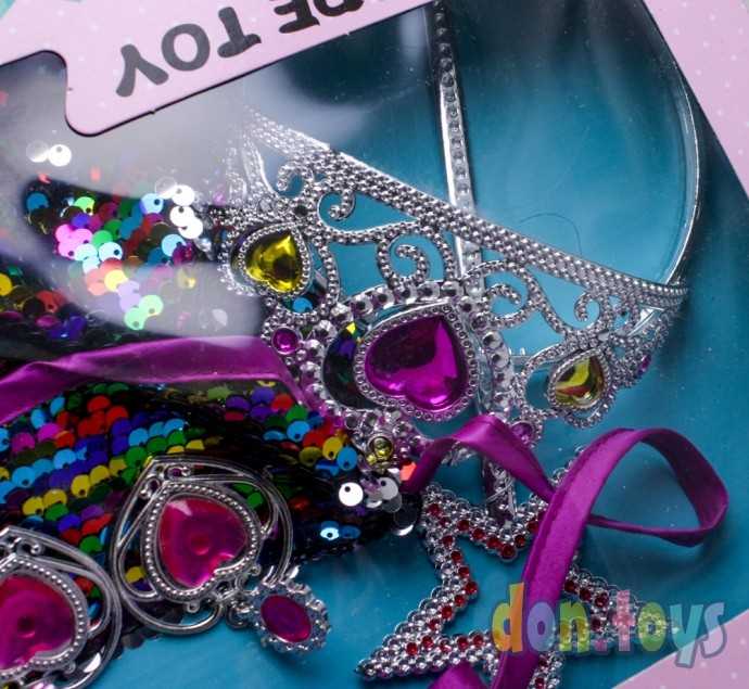 Игровой набор Принцессы: сумочка, тапочки с пайетками и украшениями, арт. LF39-1, фото 5