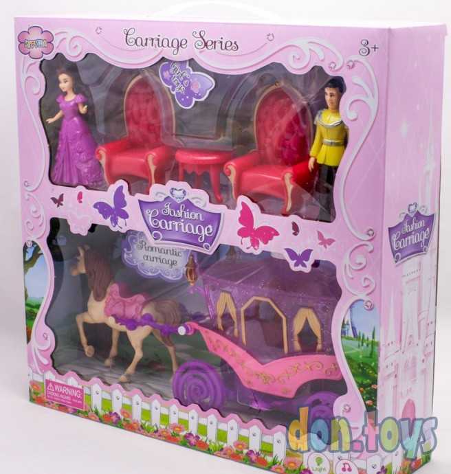 Игровой набор Карета с лошадью и фигурками, Fashion Carriage, 18 см, фото 2