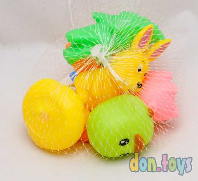 Набор резиновых игрушек для игры в ванной «Малыши 2», пищалки, 6 шт., арт.2993031, фото 4