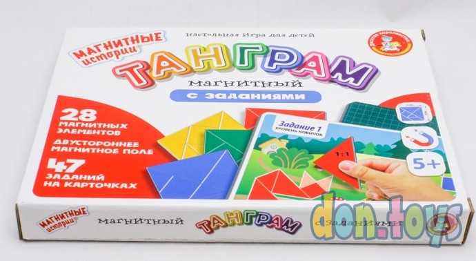 Настольная магнитно-маркерная игра Танграм магнитный с заданиями, арт. 04053, фото 4