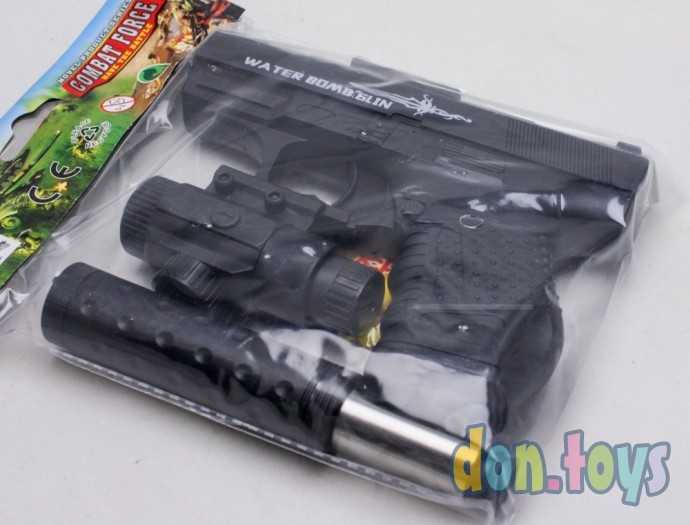 Пистолет с лазерным прицелом, с глушителем, арт. 99-1(1B02128), фото 5