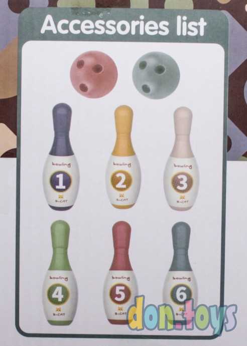 Боулинг «Котята», 6 кеглей 15х5 см, 2 мяча d=8см, арт. 7532897, фото 7