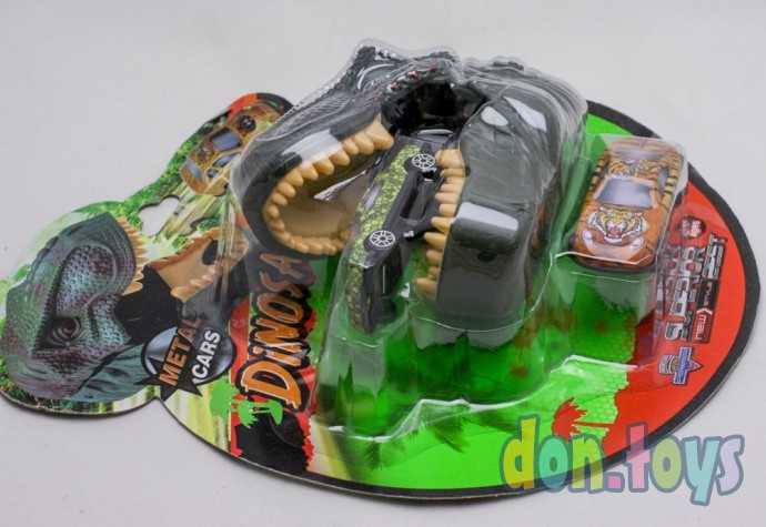 Машинки "Пасть динозавра" катапульта с запуском, 2 металлич. машинки, арт. XL5402-1, фото 4