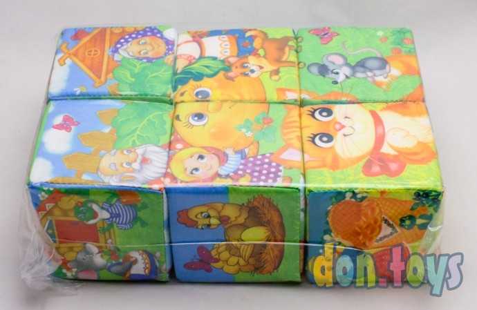 Набор мягких кубиков Мои любимые сказки с книгой, 6 шт. арт. 20187 (4810879), фото 4