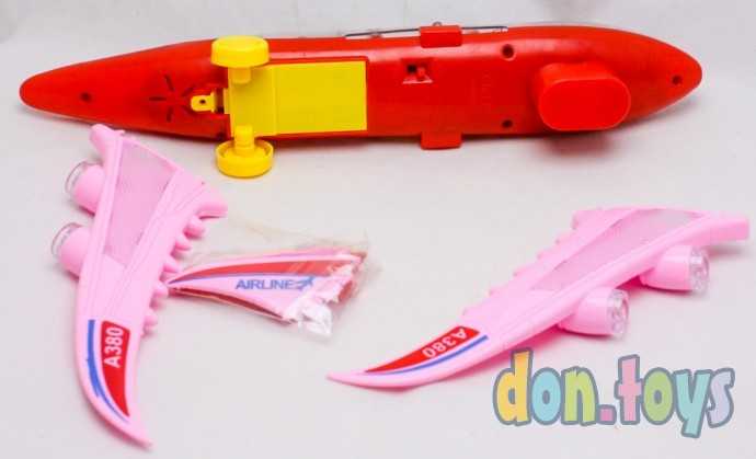 Самолет прозрачный с шестеренками, свет, звук, арт. KH332-5, фото 9