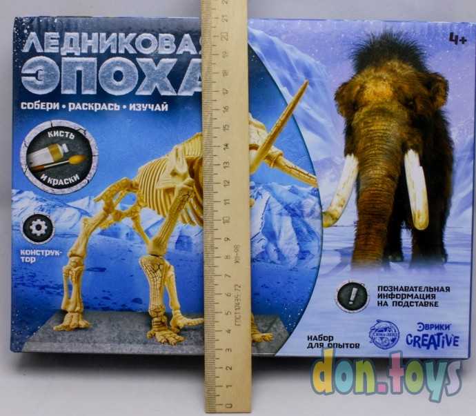 Набор для опытов «Ледниковая эпоха», конструктор-раскраска, Мамонт, арт. 4797634, фото 3