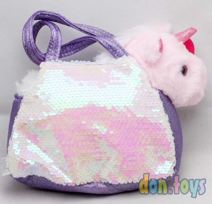Единорог 18 см в сумочке с пайетками Fluffy Family, арт. 681687, фото 2