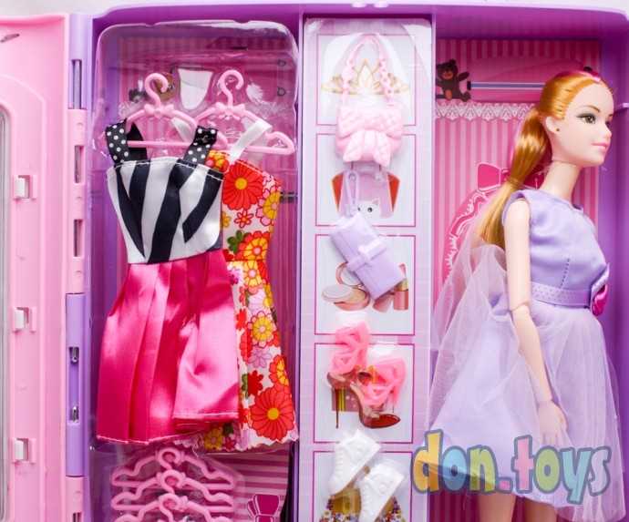 Игровой набор Кукла шарнирная, шкаф с нарядами, арт. 1910A-2, фото 7