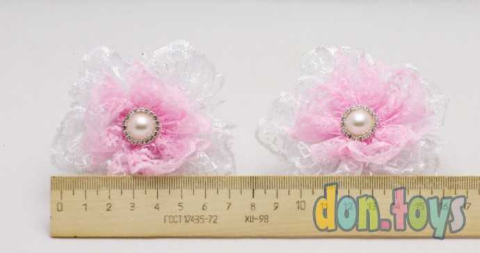 Резиночки для волос Кружевные цветочки, 2 шт., фото 3