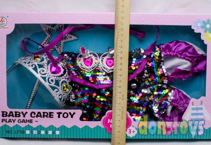 Игровой набор Принцессы: сумочка, тапочки с пайетками и украшениями, арт. LF39-1, фото 3