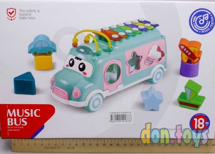 Автобус развивающий с сортером и ксилофоном, арт. 8019, фото 2