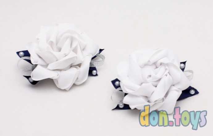 Резинки для волос Большие белые цветы, 2 шт., фото 4