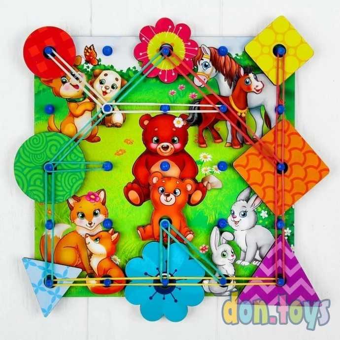 Геоборд с доп. элементами «Мамы и дети» 20×20 см, арт. 3807426, фото 3