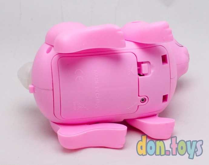 Игрушка развивающая Зайчик светящ. уши и хвост, прыгает, поет, арт. 99777-1, фото 4