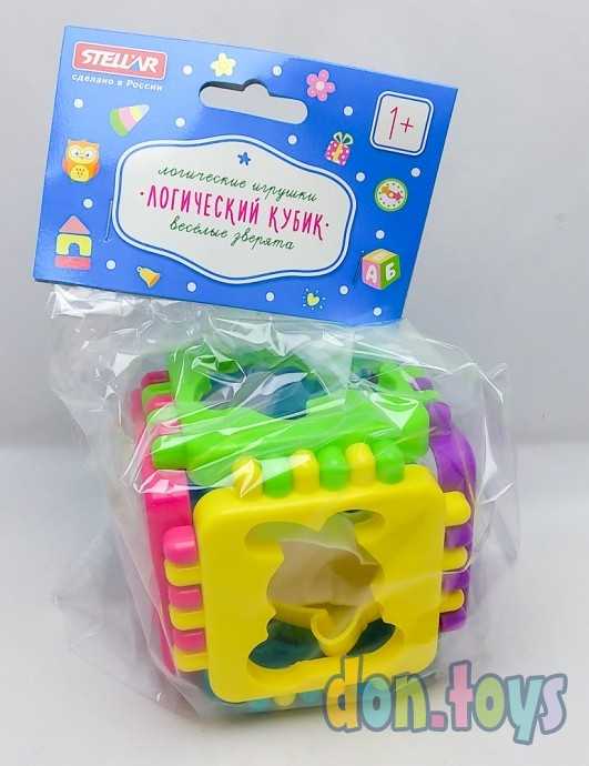 Логический кубик "Веселые зверята", арт. 01396, фото 1