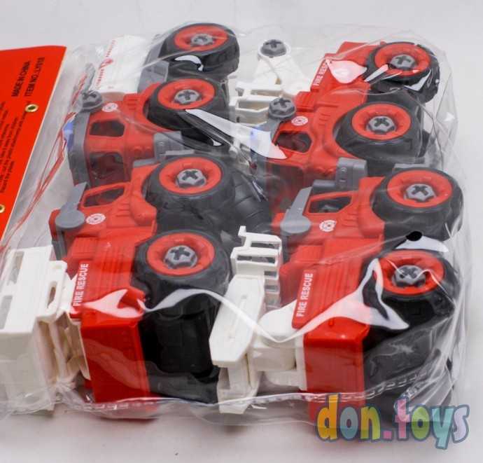 Набор машинок Пожарная техника, с отверткой, 4 шт., арт. 3132, фото 8