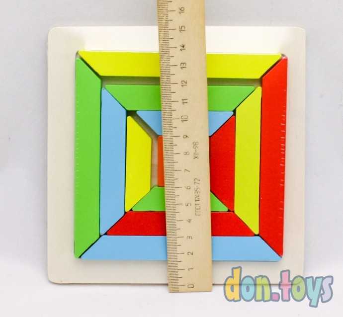 Деревянная рамка вкладыш Геометрические фигуры, 15Х15 с, арт. AR-10446, фото 2