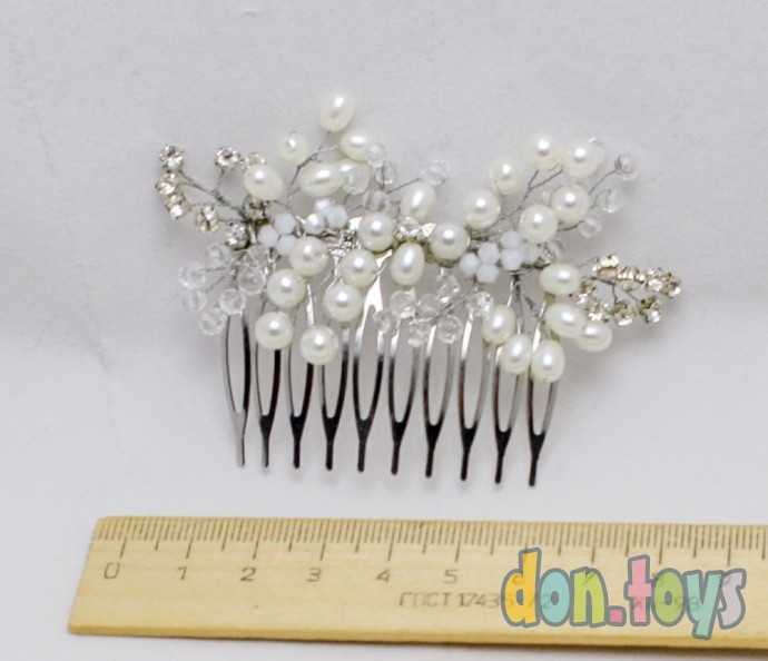 Гребень для волос с бусинами и стразами, фото 3