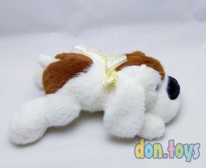 Мягкая игрушка Щенок с бантом лежит, фото 2