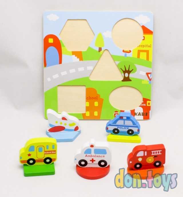 Деревянная рамка-вкладыш 3D Транспорт, арт. AN02100, фото 2