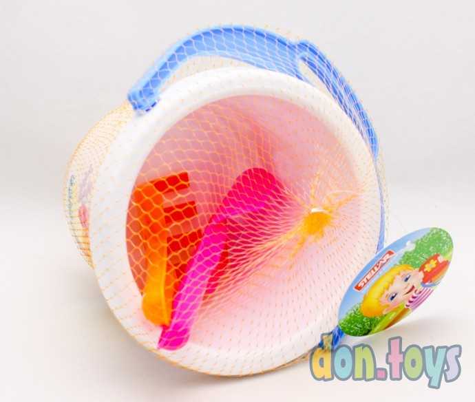 Песочный набор №131.Ведро 1,4 л термо, совок 19 см, грабли 19 см, арт. 01831, фото 2