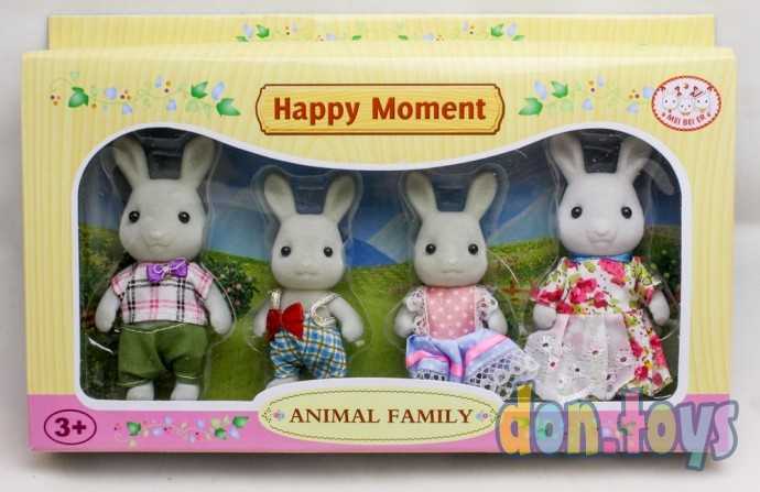 Набор фигурок Счастливая семья: Зайчики, AnimalFamily, 4 шт., фото 1