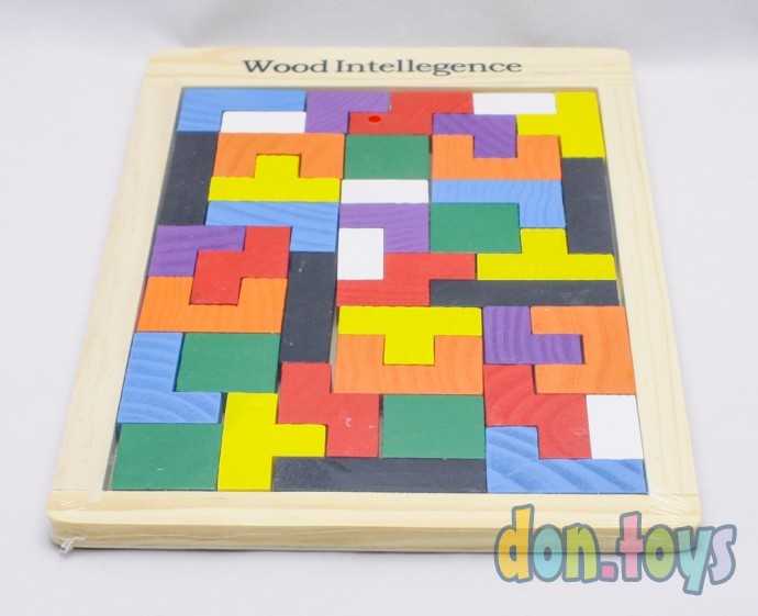 Конструктор-головоломка деревянный Тетрис, фото 4