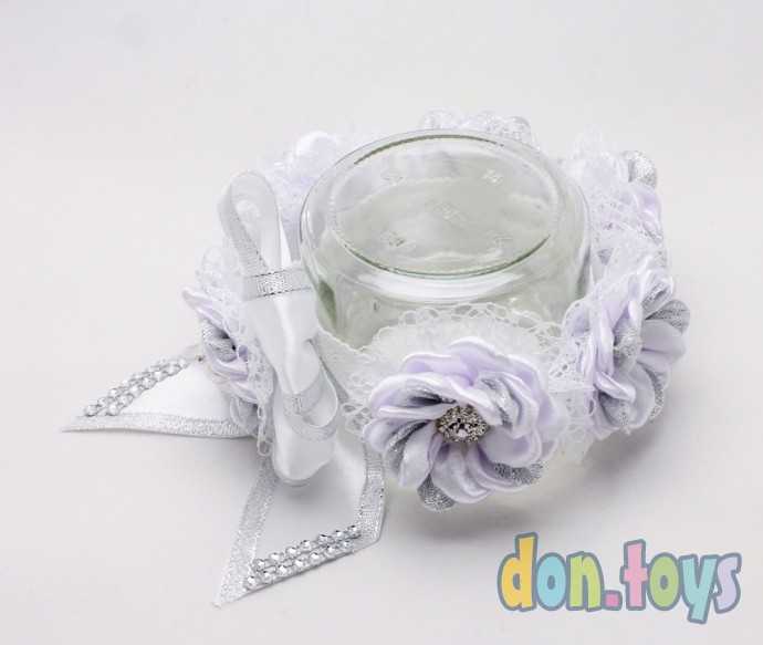 Резинка на пучок Белоснежные цветы, фото 5