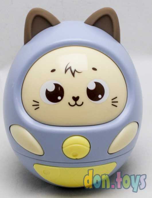 Музыкальная игрушка «Котик-неваляшка», звук, свет, цвет синий, арт. 6998134, фото 1