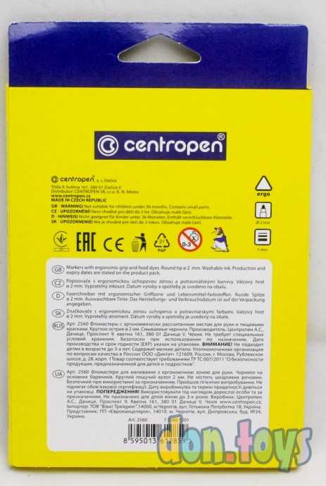 Фломастеры 12 цветов Centropen 2560 EKO, 2.0 мм пищевые чернила, , арт. 2468413, фото 5