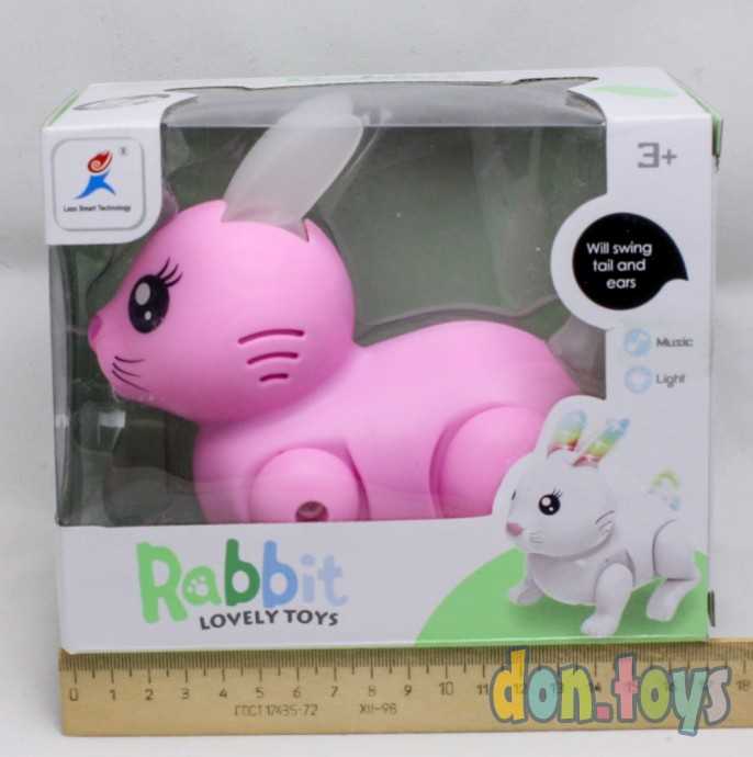 Игрушка развивающая Зайчик светящ. уши и хвост, прыгает, поет, арт. 99777-1, фото 2