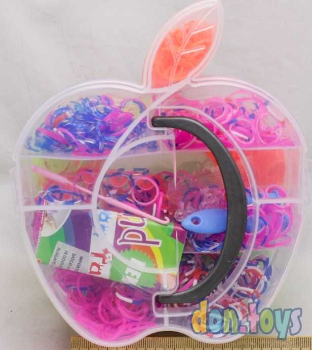 Набор резиночек для плетения в пластиковом боксе 3 этажа, фото 5