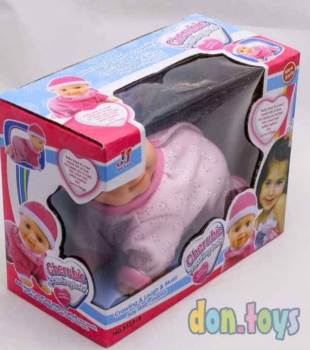 Пупс 12 см, Ползающий малыш ( на батар., звук), арт. 1489304 (3359-8), фото 4