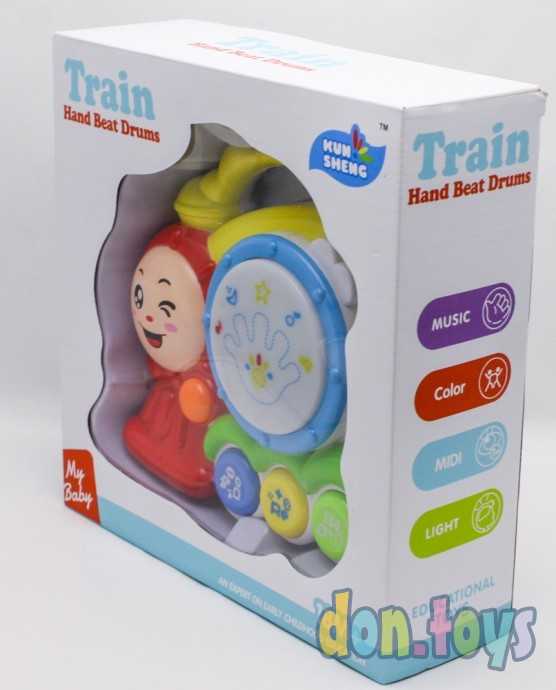 Музыкальный барабан "Паровозик" подсветка, арт. 966, фото 5