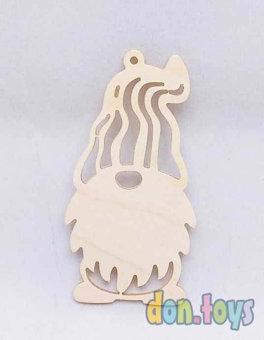 ​Новогодняя игрушка из фанеры Гном 2, фото 1