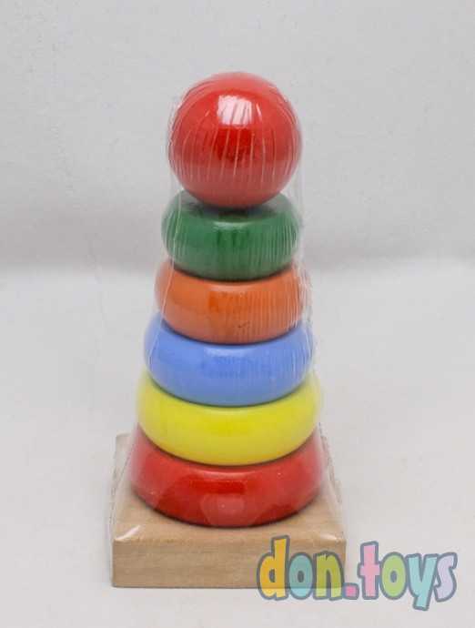 Пирамидка деревянная РК, 13,5 см, арт. ИД-8987, фото 1