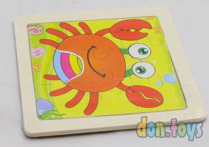 Деревянная пазл-рамка "Крабик" (9 элементов), арт. AN02295, фото 2