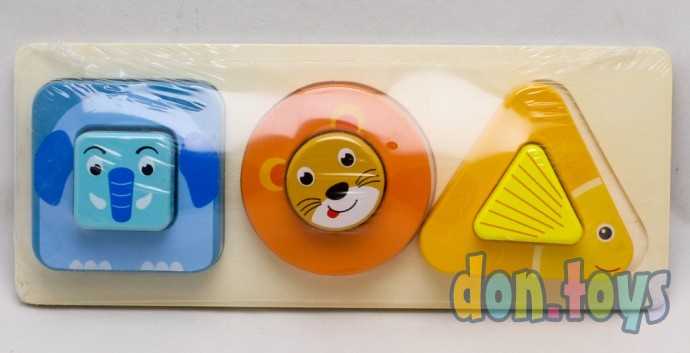 Рамка - вкладыш Айтоппер, 6 деталей, "Первый сортер малыша. Мир животных" арт. MC-069, фото 2