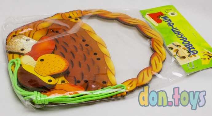 Деревянная шнуровка: Корзина с грибами, арт. 7930, фото 4