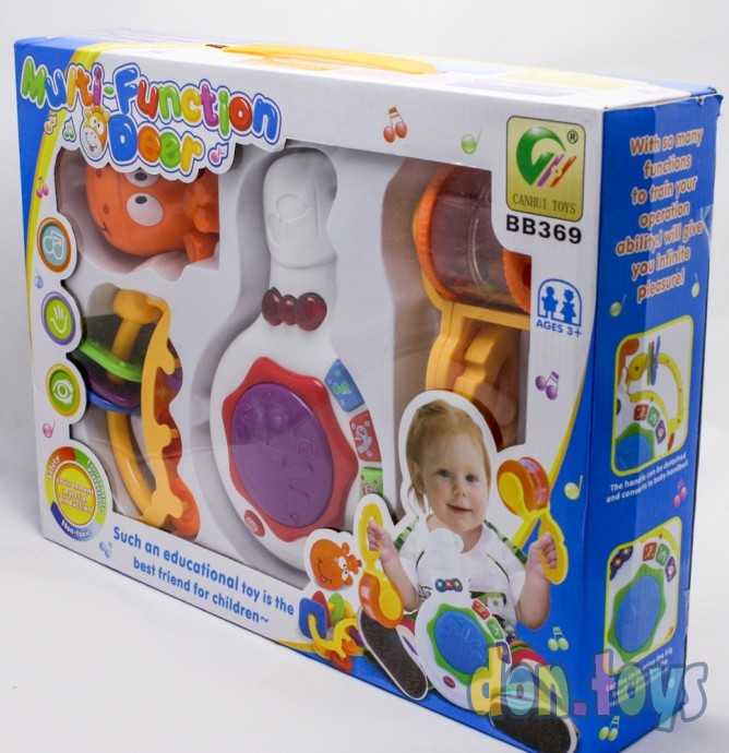 Жираф музыкальный каталка, свет, звук, каталка, арт. ВВ 369, фото 5