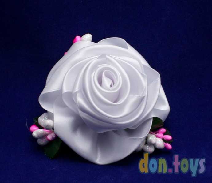 ​Заколка для волос Белая роза (объемная), фото 3