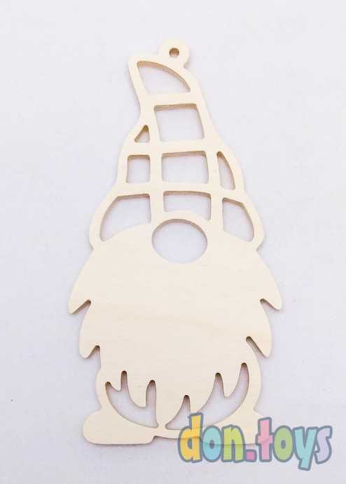 Новогодняя игрушка из фанеры Гном 5, фото 2