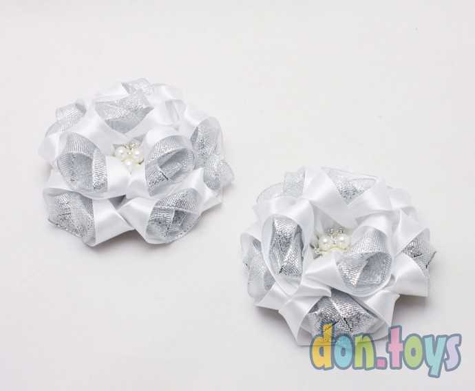 Заколки для волос Цветы из парчи и атласа, фото 1