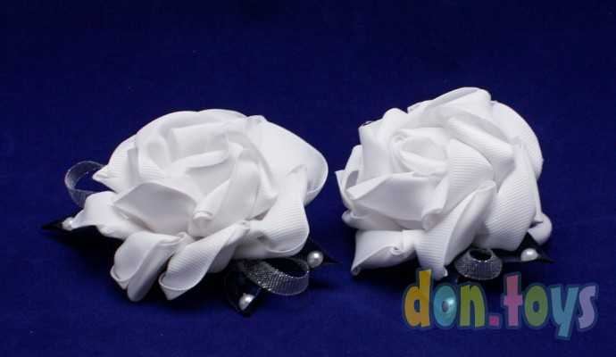 Резинки для волос Большие белые цветы, 2 шт., фото 7