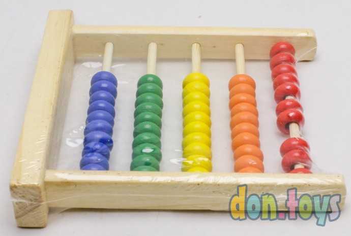 Деревянная игрушка Счеты, фото 4