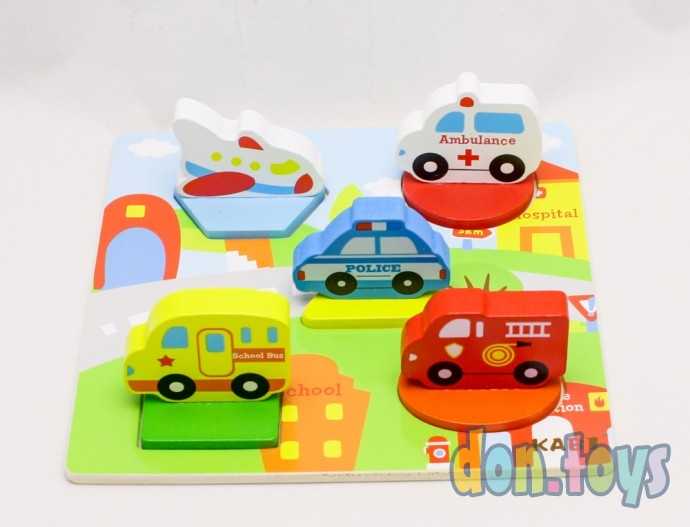 Деревянная рамка-вкладыш 3D Транспорт, арт. AN02100, фото 3